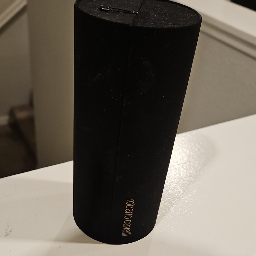 Roberto Cavalli Black Cylinder Case